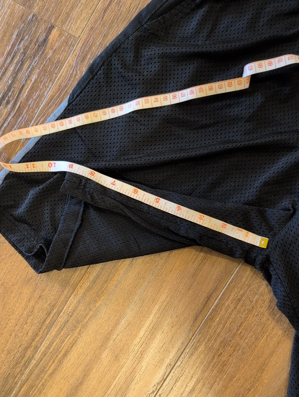 Nike Dri Fit Black Athletic Mesh Basketball Shorts with Gray Stripe